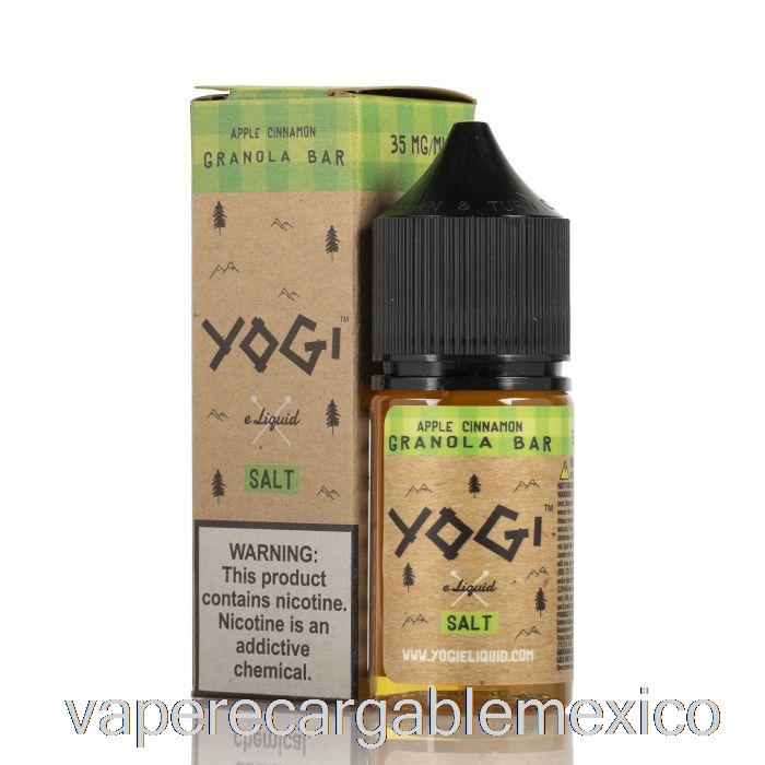Vape Recargable Barra De Granola Manzana Canela - E-líquido Yogi Salts - 30ml 50mg
